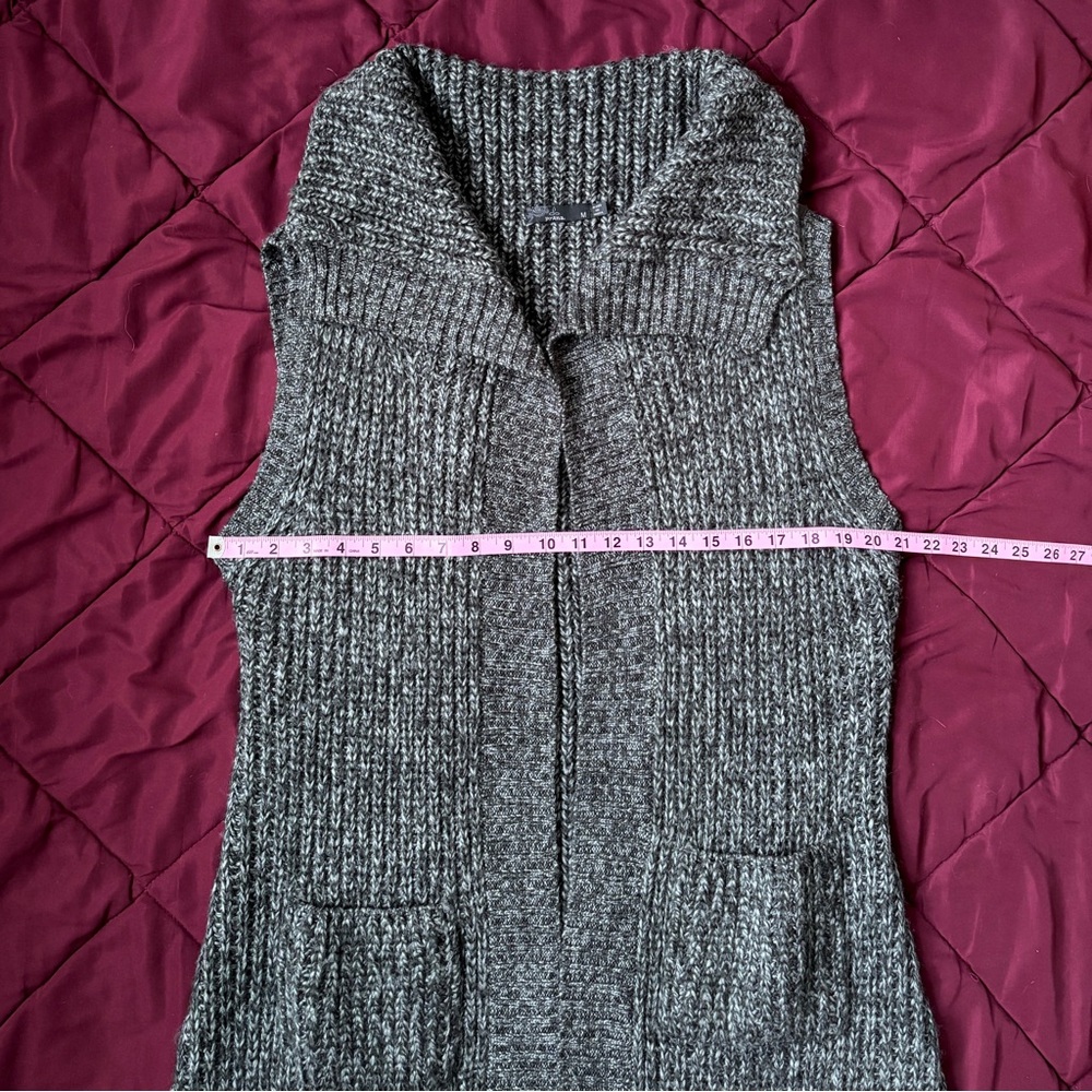 Prana Thalia wool blend black dark gray grey duster sweater - Picture 14 of 16